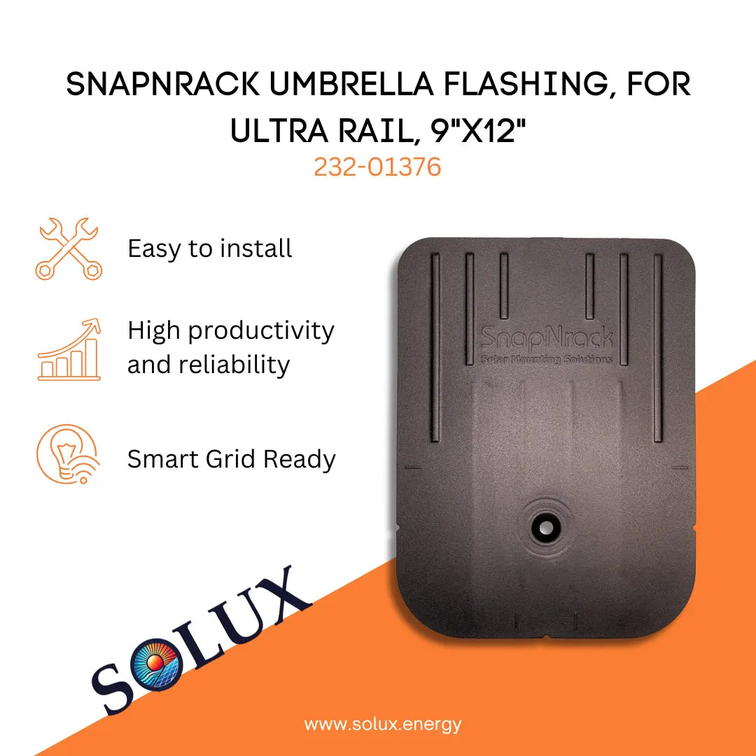 This is an image of SnapNrack Umbrella Comp Roof Flashing, 9"x12"